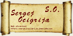 Sergej Očigrija vizit kartica